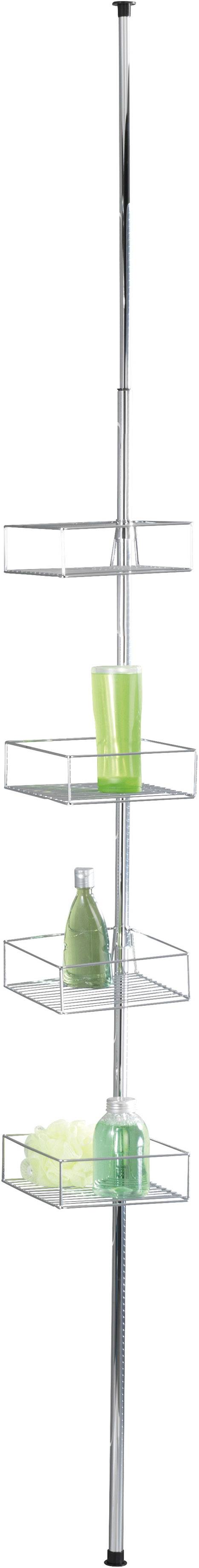 Wenko 21736100 Domaso Teleskopregal Edelstahl Edelstahl (glänzend) 4 Ablagekörbe, rostfrei, ausziehbar 1 St.