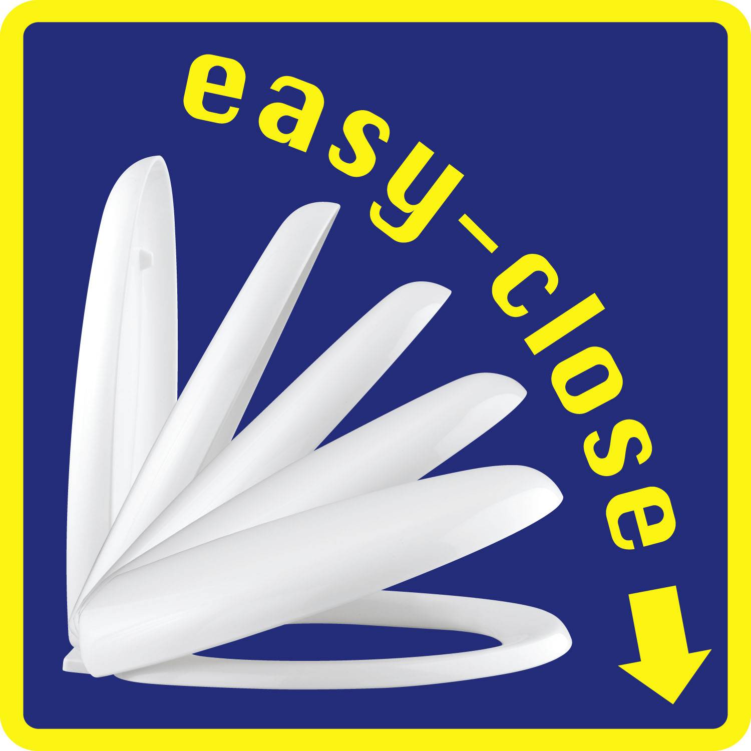 Wenko 21901100 Premium Kos WC-Sitz Befestigungsclip Thermoplast mit Absenkautomatik, rostfrei