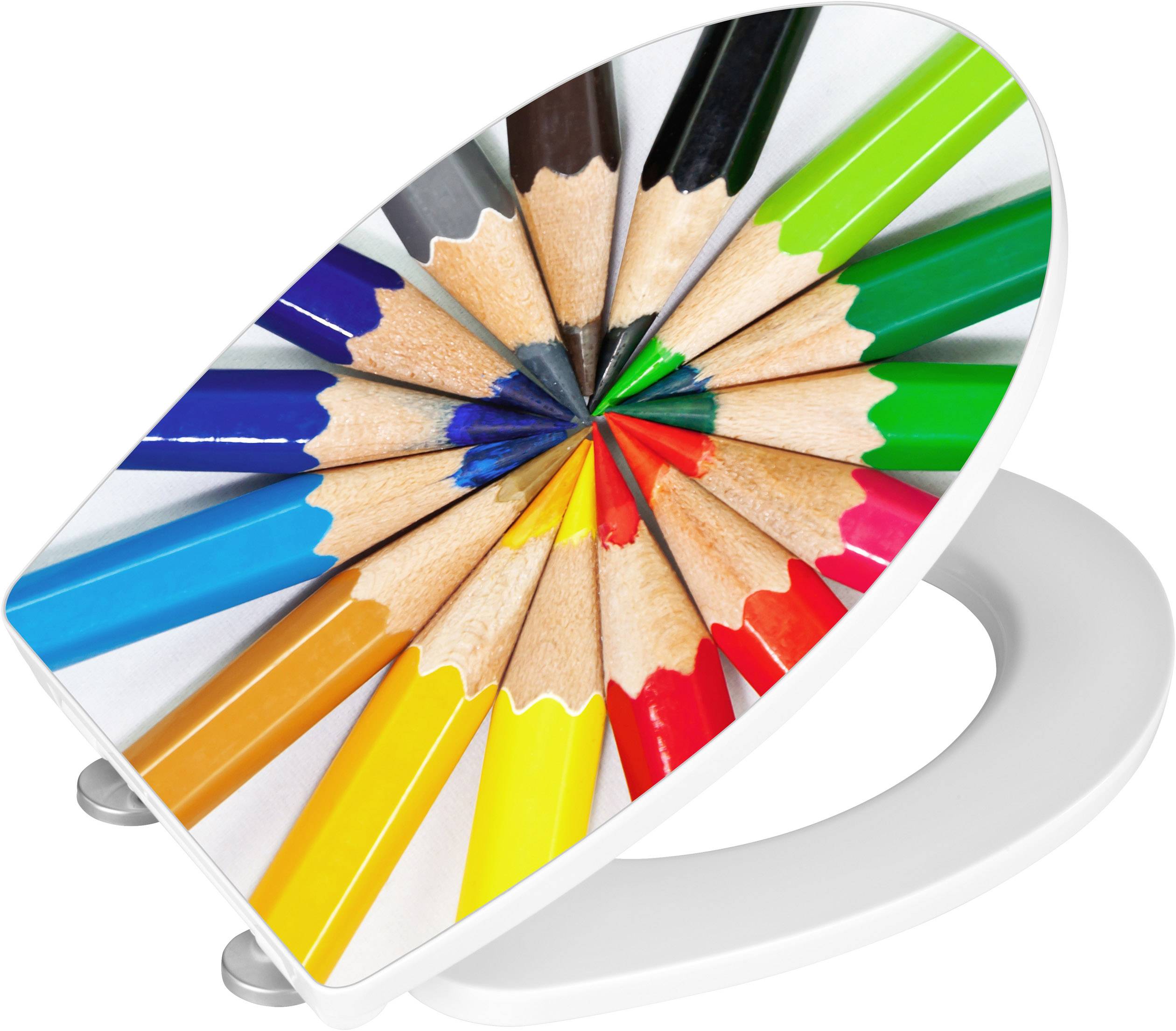 Wenko 21754100 Buntstifte WC-Sitz Acryl, Duroplast