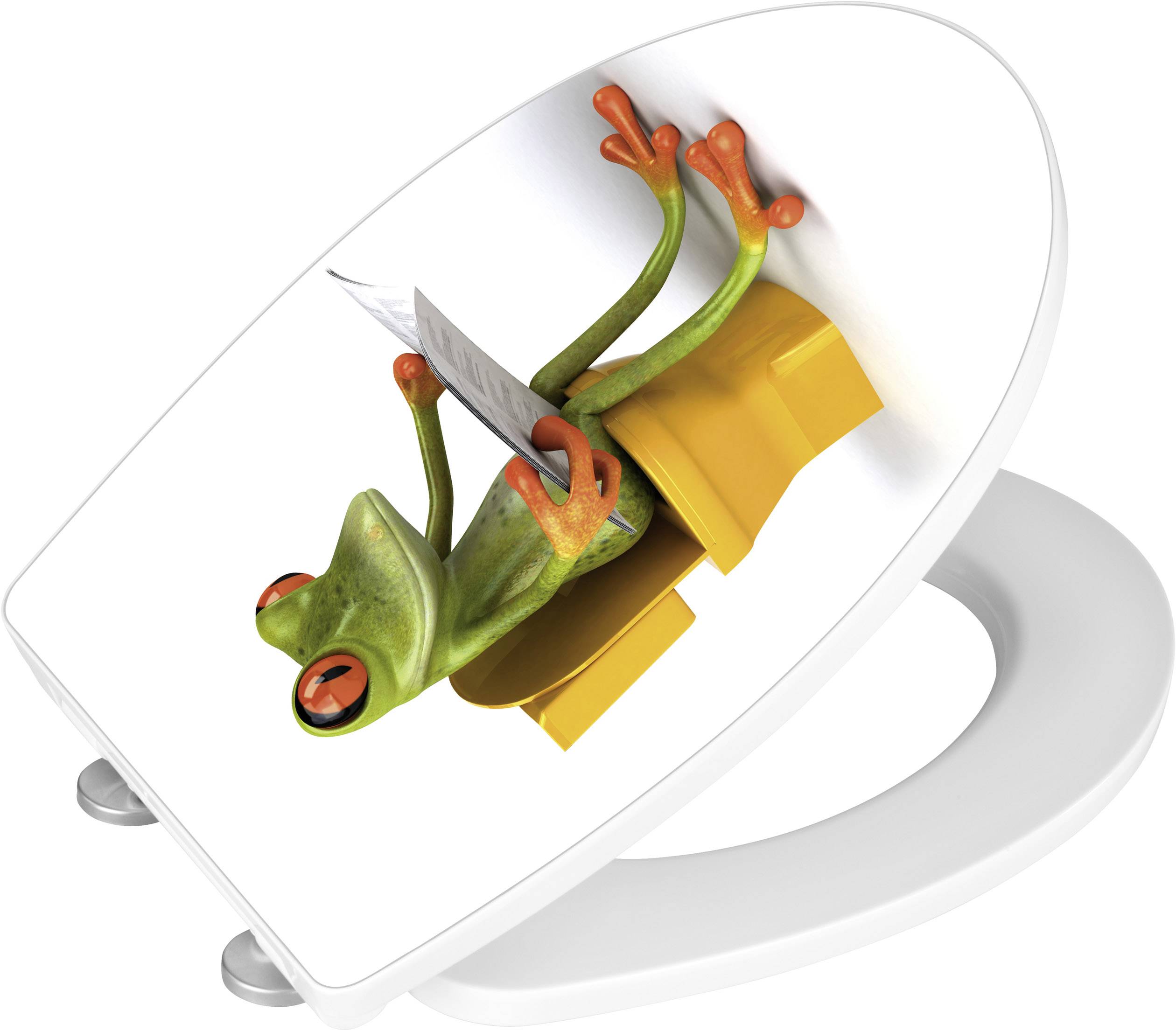 Wenko 21758100 Frog WC-Sitz Acryl, Duroplast mit Absenkautomatik