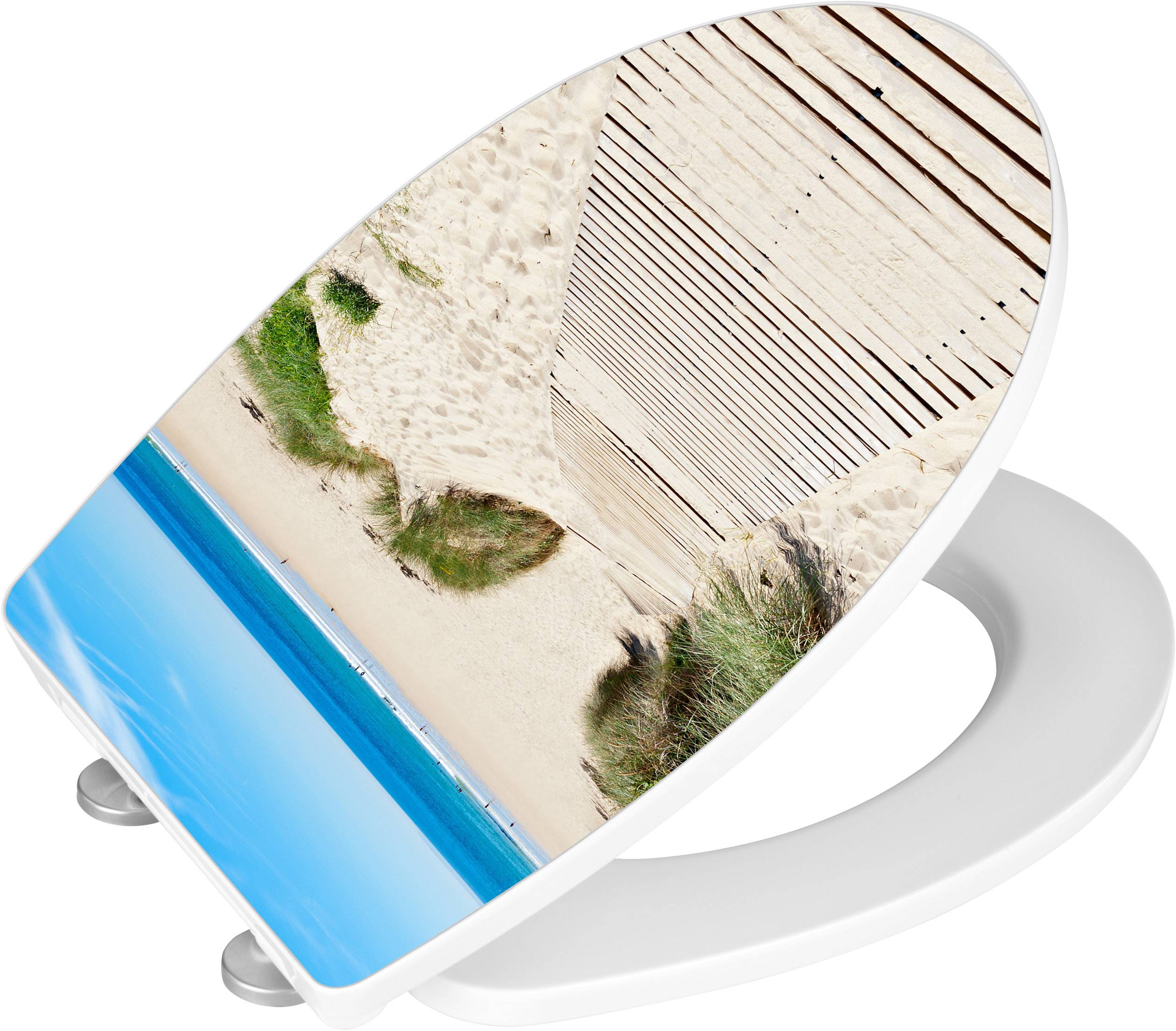 Wenko 21751100 Düne WC-Sitz Acryl, Duroplast mit Absenkautomatik