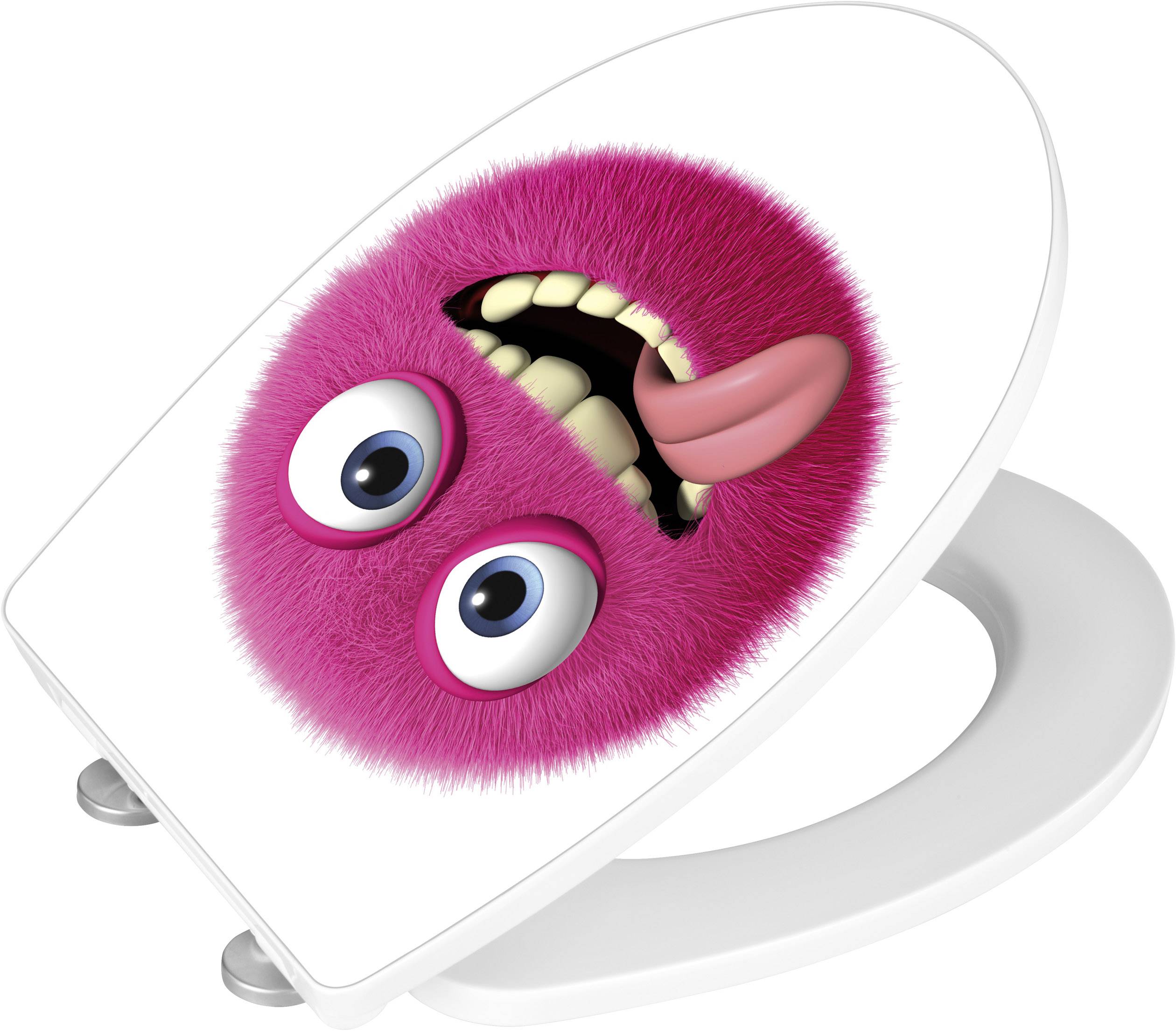 Wenko 21752100 Monster WC-Sitz Acryl, Duroplast mit Absenkautomatik