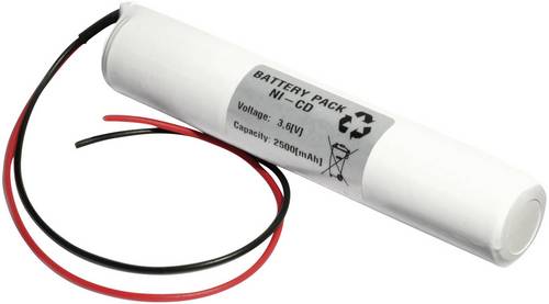 Emmerich 36C2500S Notleuchten-Akku Kabel 3.6 V 2500 mAh