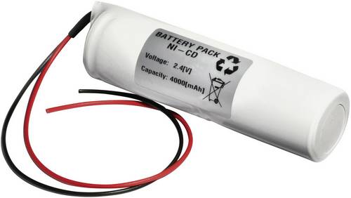 Emmerich 24D4000S Notleuchten-Akku Kabel 2.4 V 4000 mAh