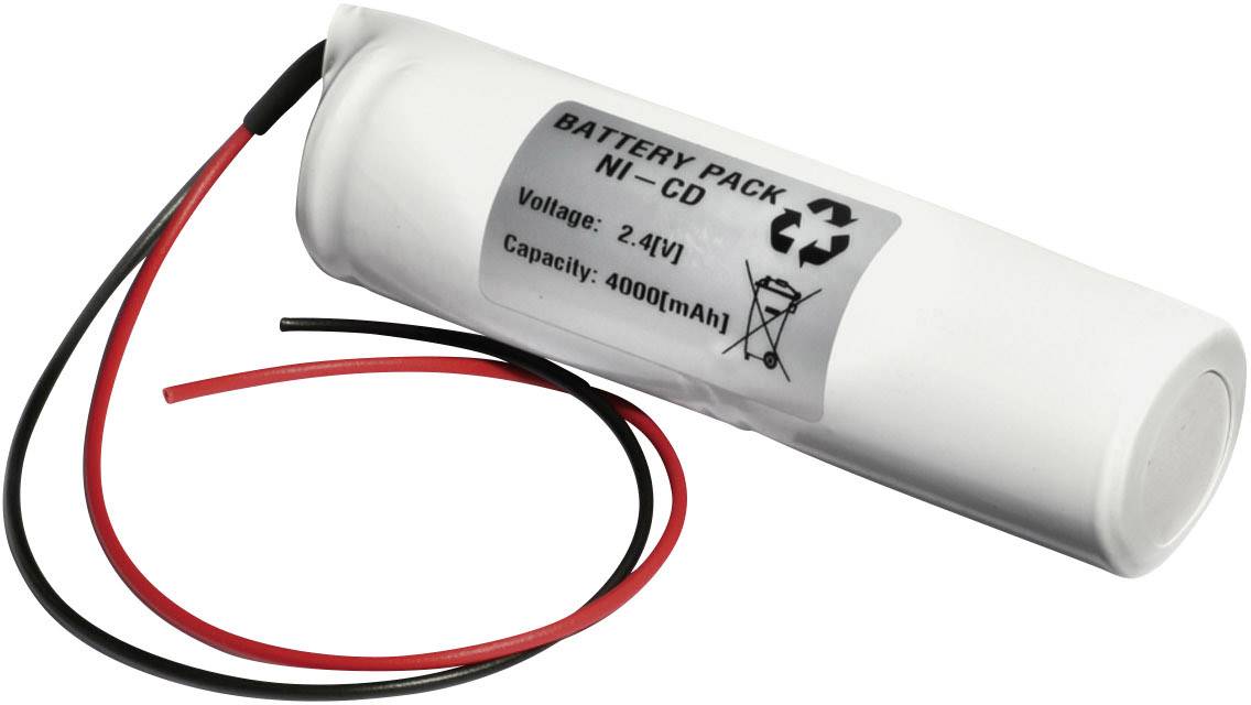 Emmerich 24D4000S Notleuchten-Akku Kabel 2.4V 4000 mAh