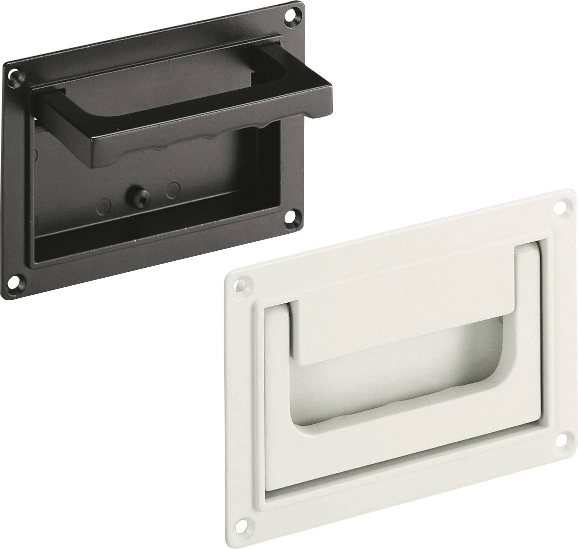 Rohde SK-79.S118.9005 Schalenklappgriff mit Schnapprasterung Schwarz (L x B x H) 130 x 20.5 x 91mm 1St.