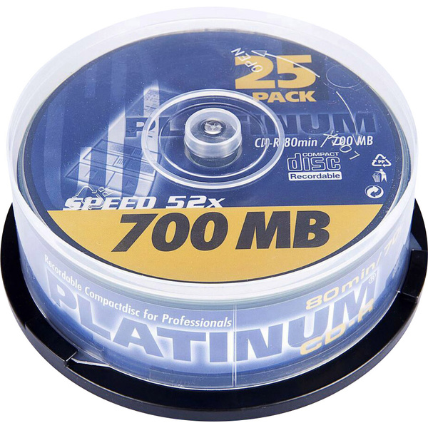 Platinum 102565 CD-R 80 Rohling 700 MB 25 St. Spindel