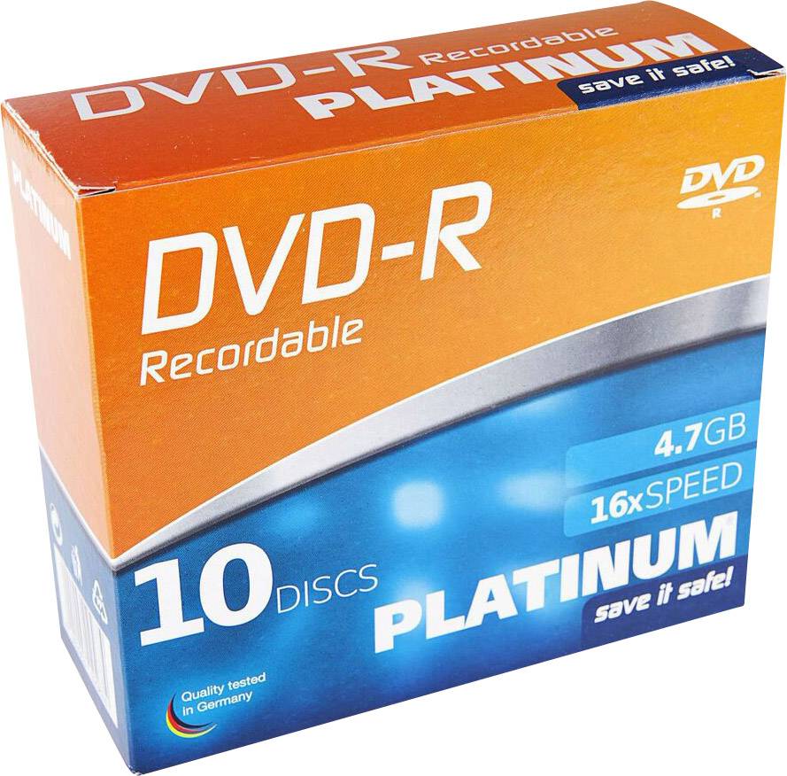 Platinum 102566 DVD+R Rohling 4.7 GB 10 St. Slimcase