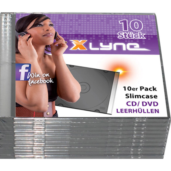 Xlyne CD Hülle Slim 1 CD/DVD/Blu-Ray 10 St. 0S10001