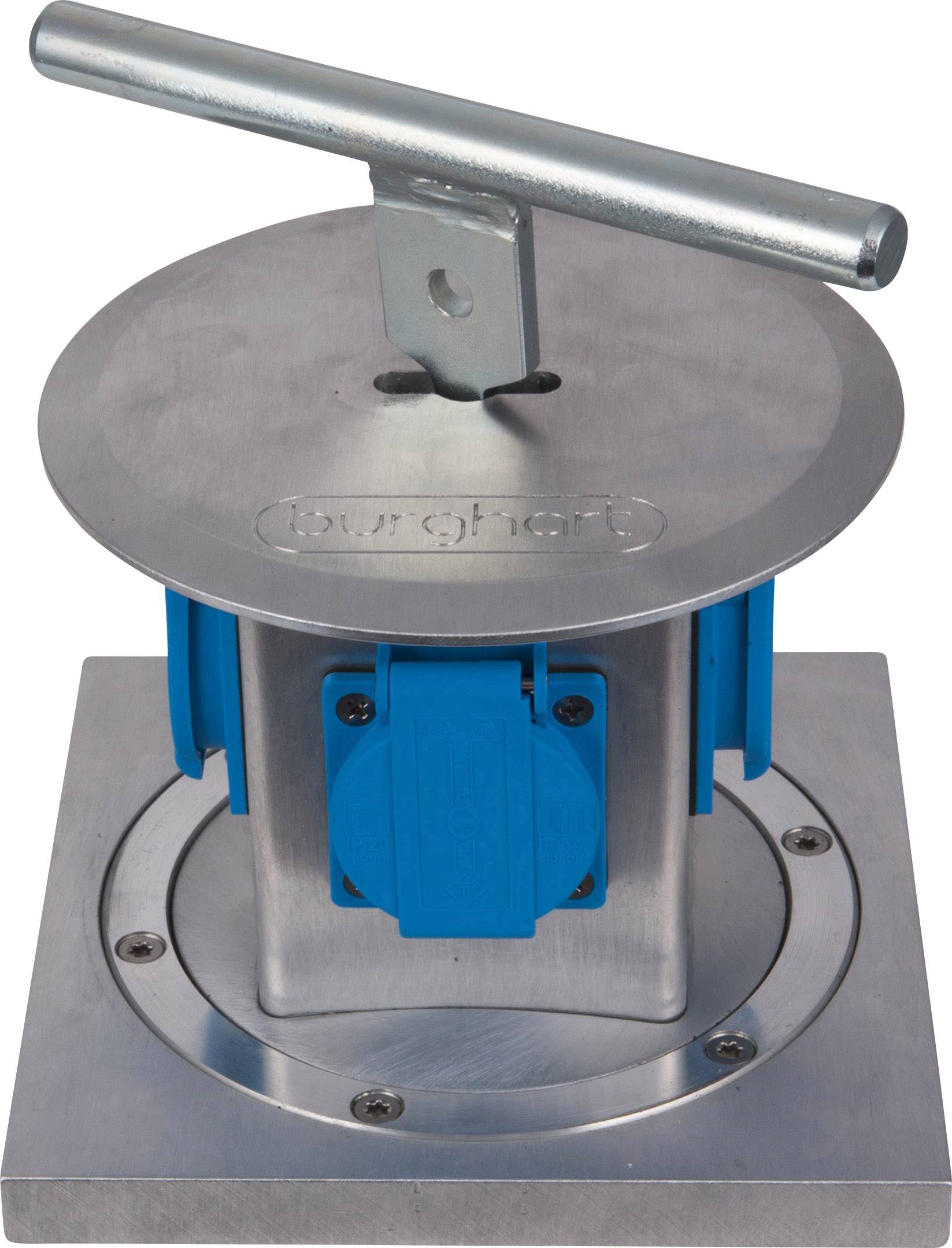 Heitronic 36016 Gartensteckdose Aluminium versenkbar