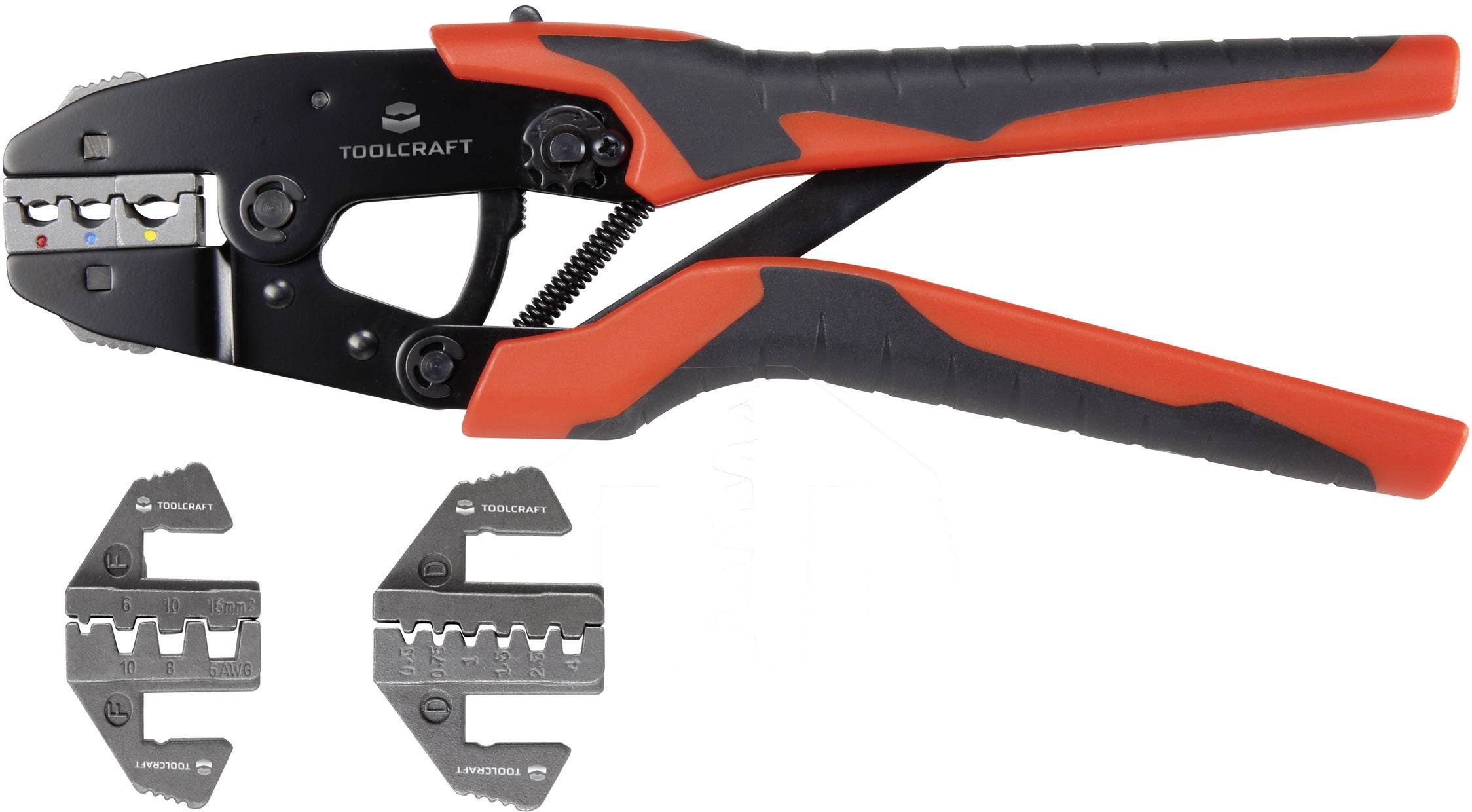 TOOLCRAFT PZ-507 1365635 Crimpzangen-Set 439teilig Kabelschuhe, Flachstecker, Flachsteckhülsen, Stoßverbinder, Aderendhülsen 0.5