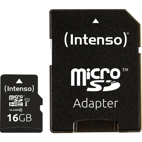 Intenso Professional microSDHC-Karte 16 GB Class 10, UHS-I inkl. SD-Adapter