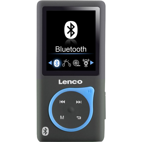 Lenco Xemio-777 BT MP3-Player, MP4-Player 8GB Schwarz, Blau Bluetooth®, eBook-Funktion, Sprachaufnahme