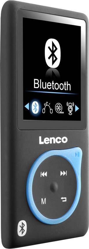 Lenco Xemio-777 BT MP3-Player, MP4-Player 8GB Schwarz, Blau Bluetooth®, eBook-Funktion, Sprachaufnahme