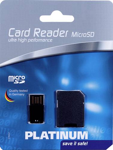 Platinum 177603 Externer Speicherkartenleser USB 2.0 Schwarz