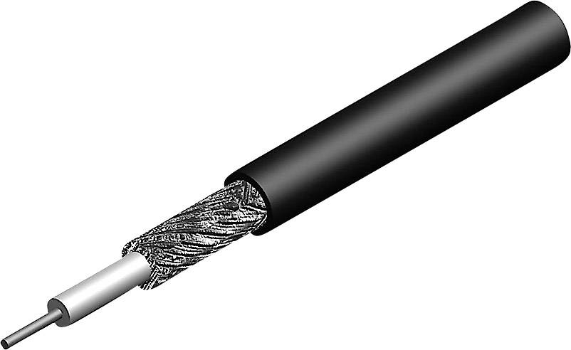 Telegärtner 100012818 Koaxialkabel Außen-Durchmesser: 4.95mm RG58 50Ω Schwarz Meterware