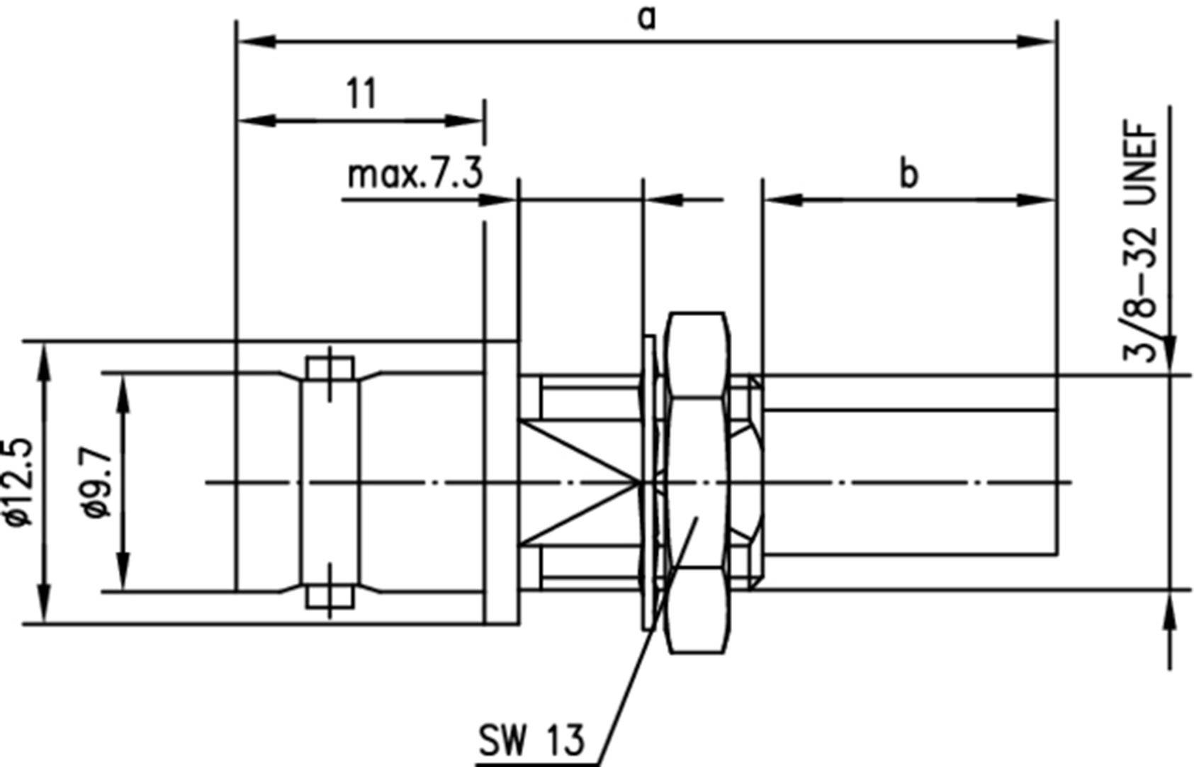 Telegärtner 100023379 100023379 BNC-Steckverbinder Buchse, Einbau 50Ω 1St.