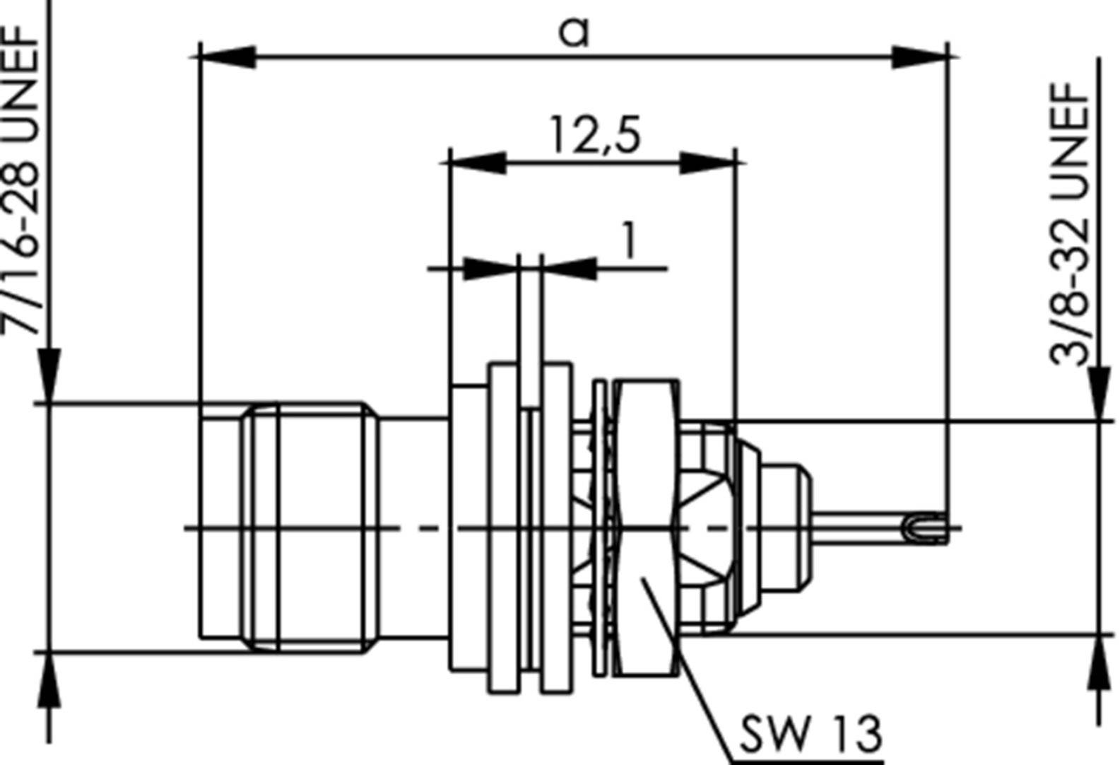Telegärtner 100023759 100023759 TNC-Steckverbinder Buchse, Einbau 50Ω 1St.