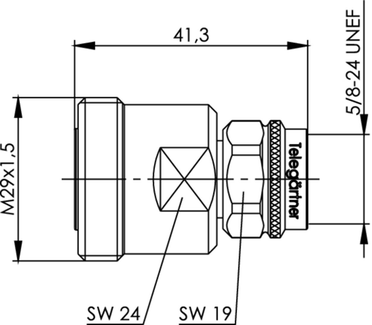 Telegärtner 100024539 100024539 Koax-Adapter 7-16-DIN-Buchse - N-Stecker 1St.