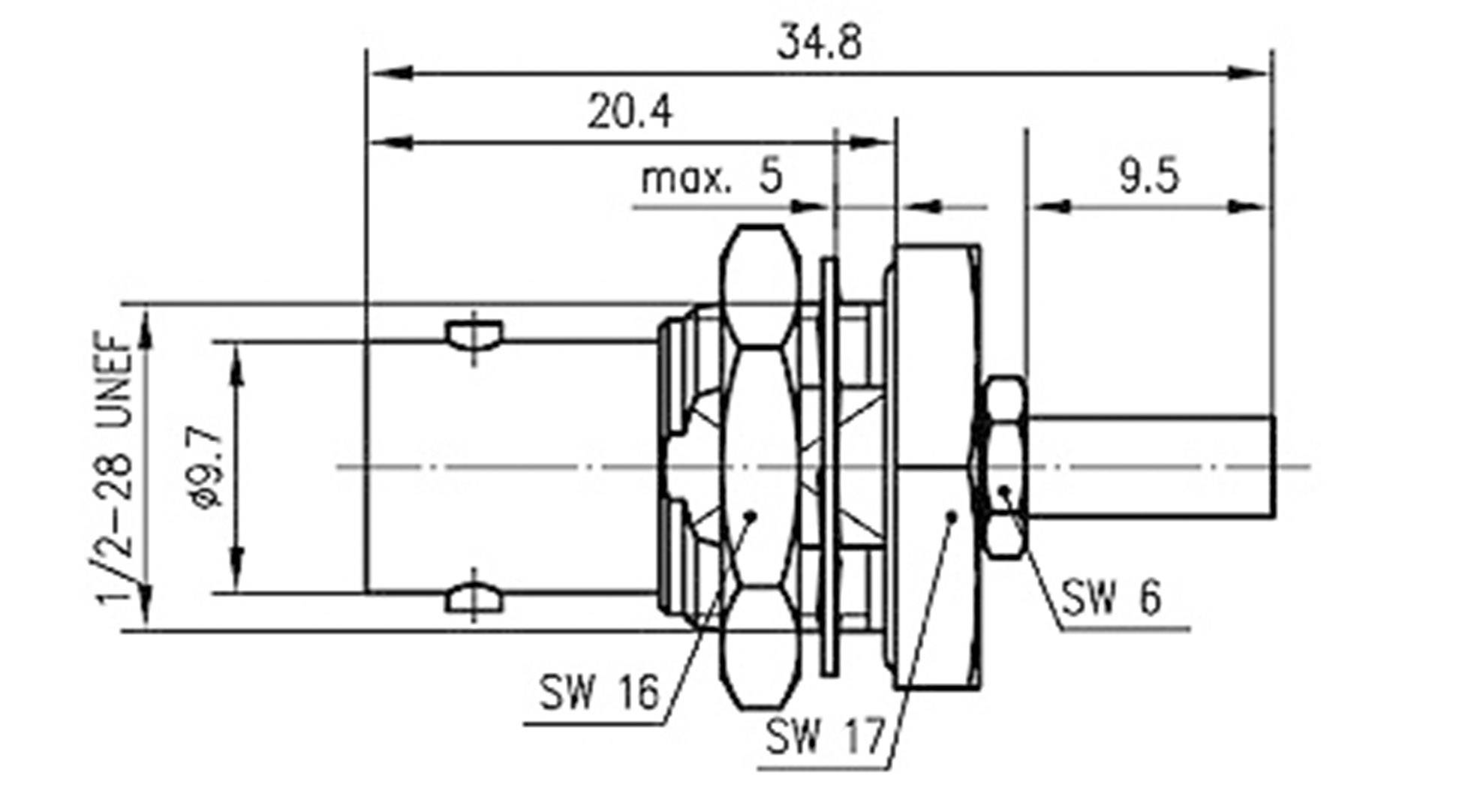 Telegärtner 100023575 100023575 BNC-Steckverbinder Buchse, Einbau 75 Ω 1 St.