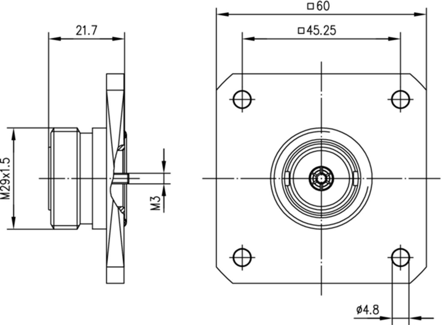 Telegärtner 100024446 100024446 7-16-DIN-Steckverbinder Buchse, Einbau 1St.