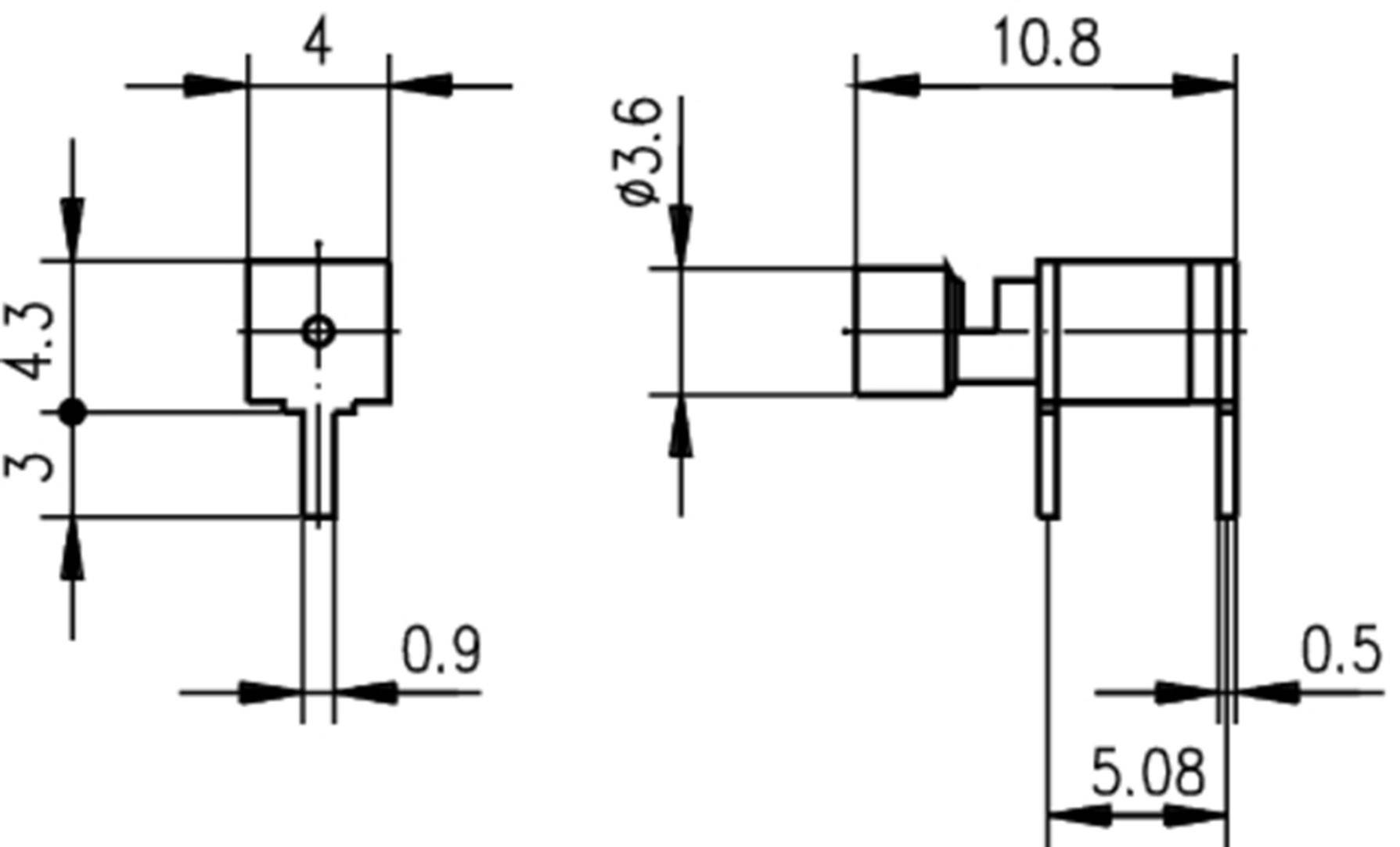 Telegärtner 100021308 100021308 Kabeldirektanschluss Leiterplattensockel, gewinkelt 1St.