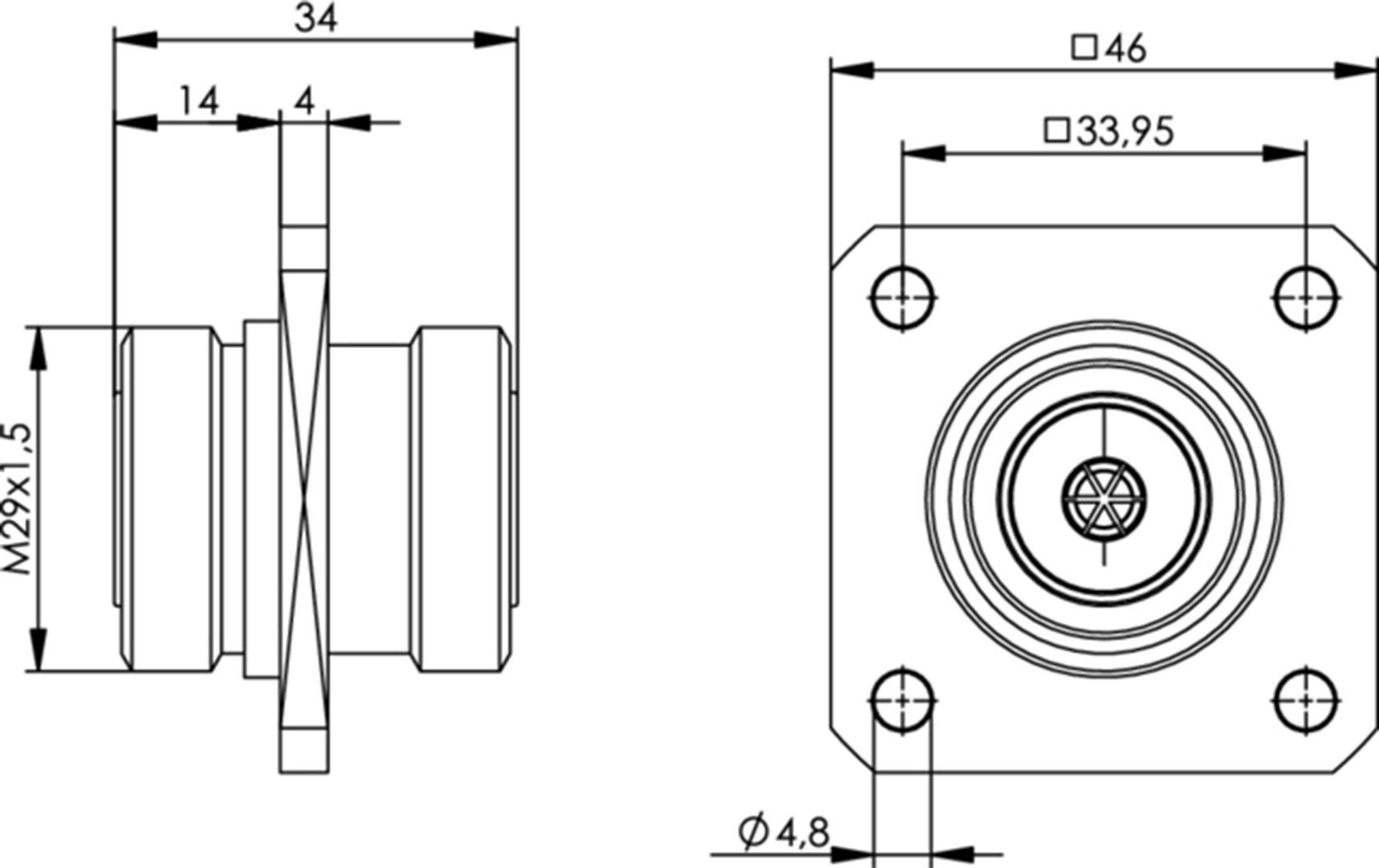 Telegärtner 100024548 100024548 HF-Adapter 7-16-DIN-Buchse - 7-16-DIN-Buchse 1St.