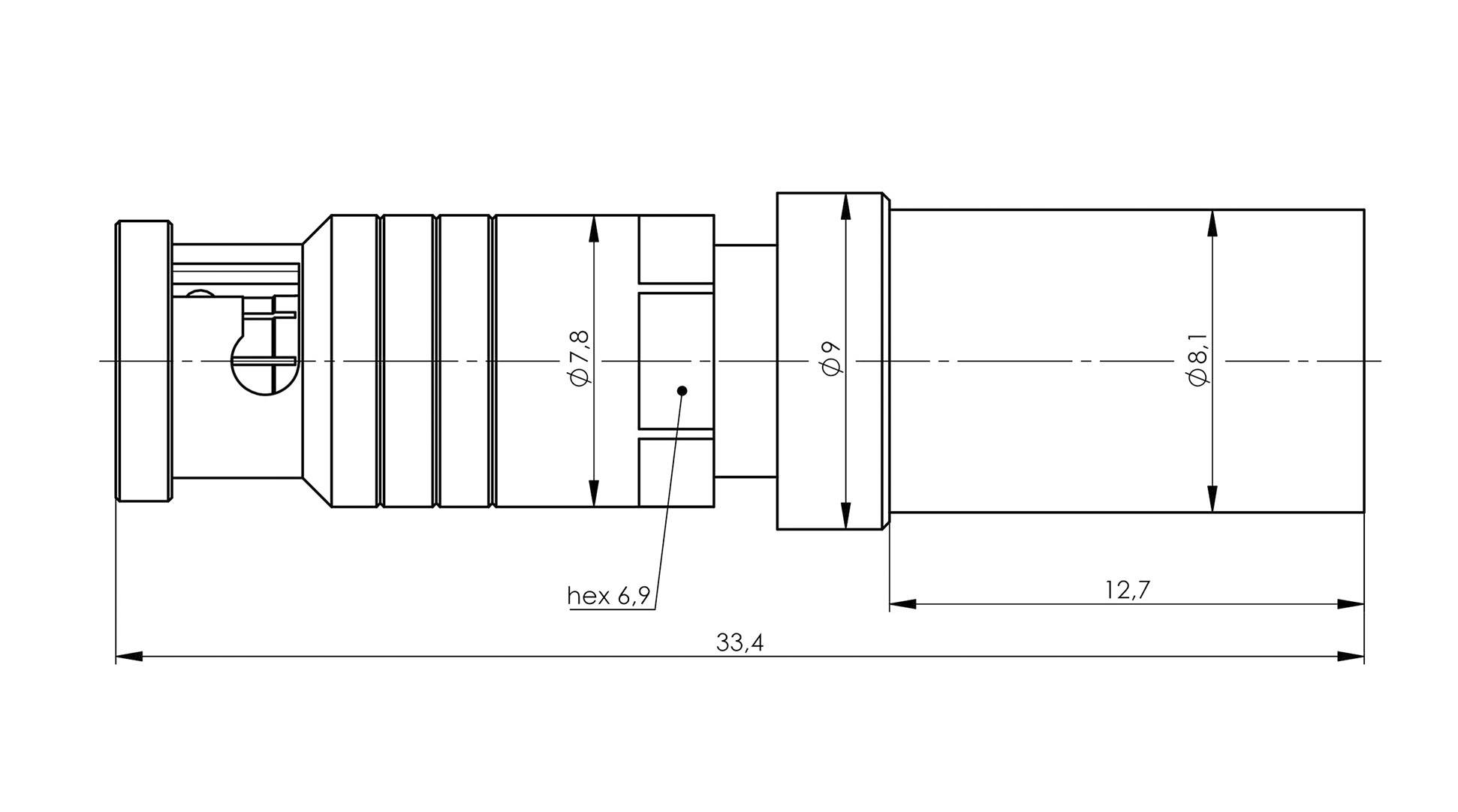 Telegärtner 100025039 100025039 BNC-Steckverbinder Stecker, gerade 75Ω 1St.
