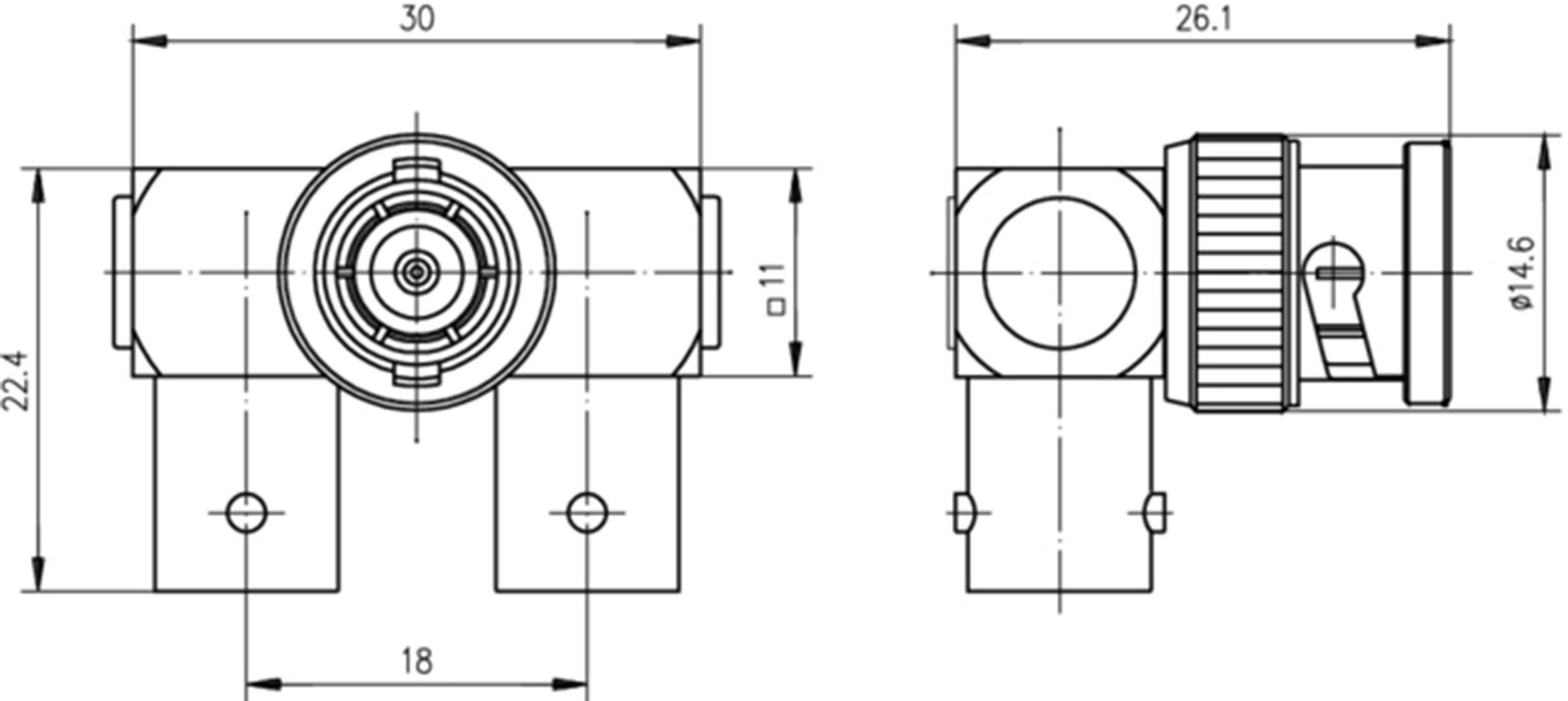 Telegärtner 100023586 100023586 BNC-Adapter BNC-Buchse - BNC-Stecker, BNC-Buchse 1St.