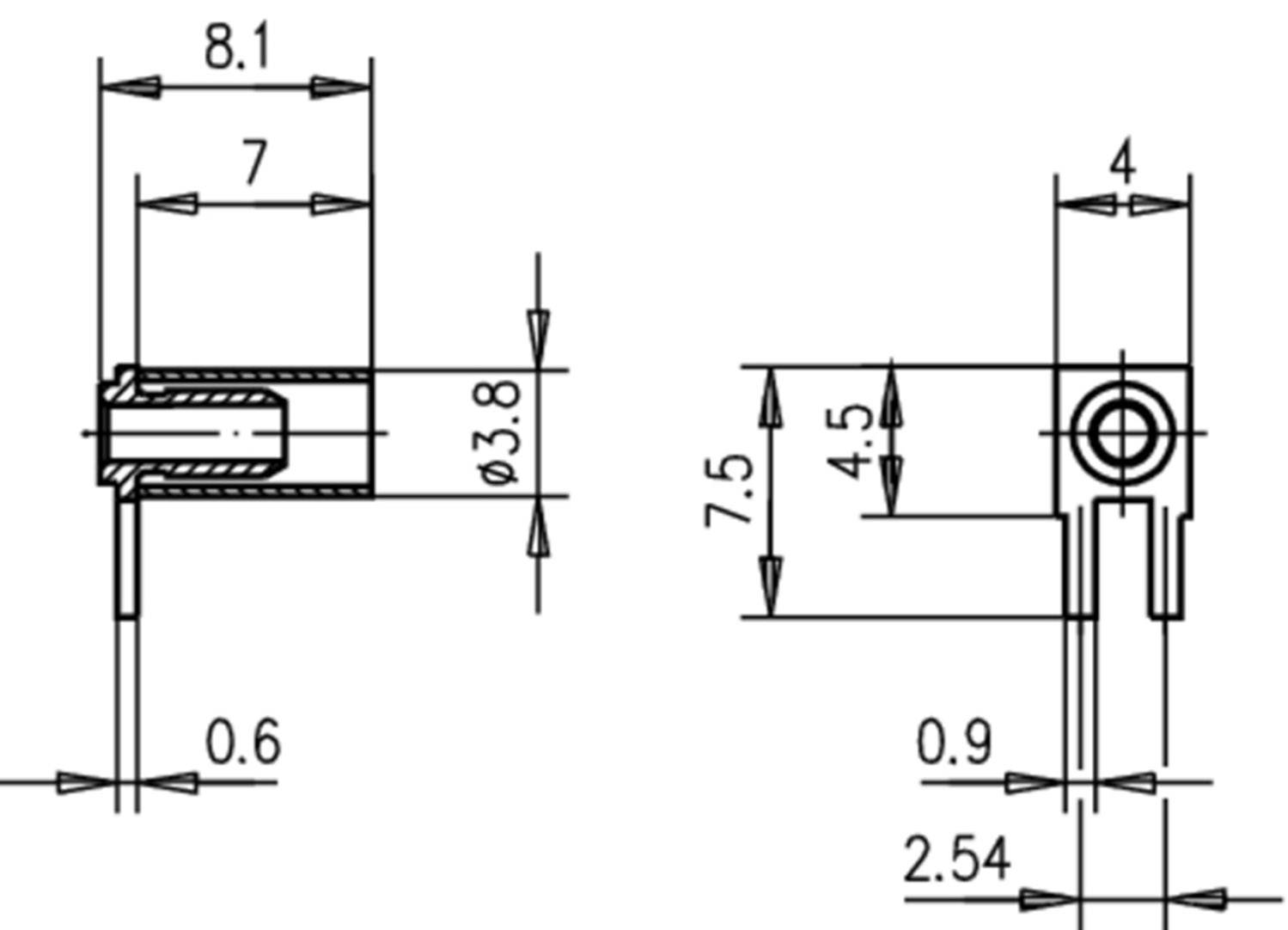 Telegärtner 100021307 100021307 Kabeldirektanschluss Leiterplattensockel, gewinkelt 1St.