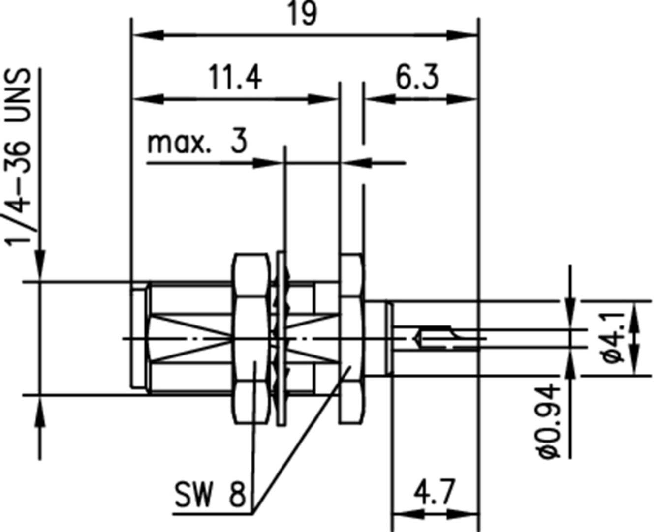 Telegärtner 100024715 100024715 SMA-Steckverbinder Buchse, Einbau 50 Ω 1 St.