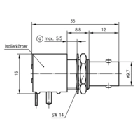 Telegärtner 100023369 100023369 BNC-Steckverbinder Buchse, Einbau horizontal 50Ω 1St. Telegärtner 100023369 100023369 BNC-Steckverbinder Buchse, Einbau horizontal 50Ω 1St.