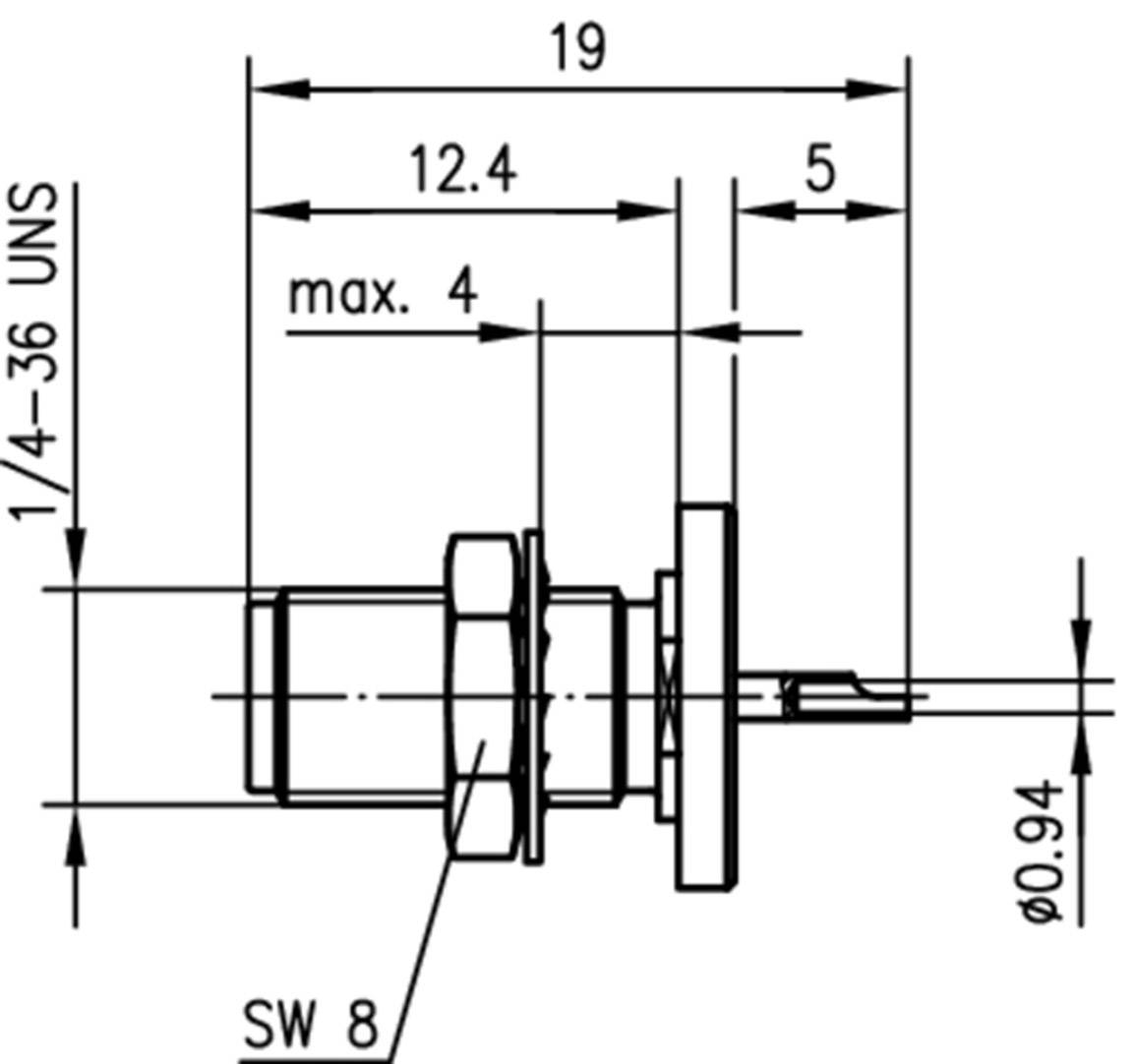Telegärtner 100024671 100024671 SMA-Steckverbinder Buchse, Einbau 50Ω 1St.