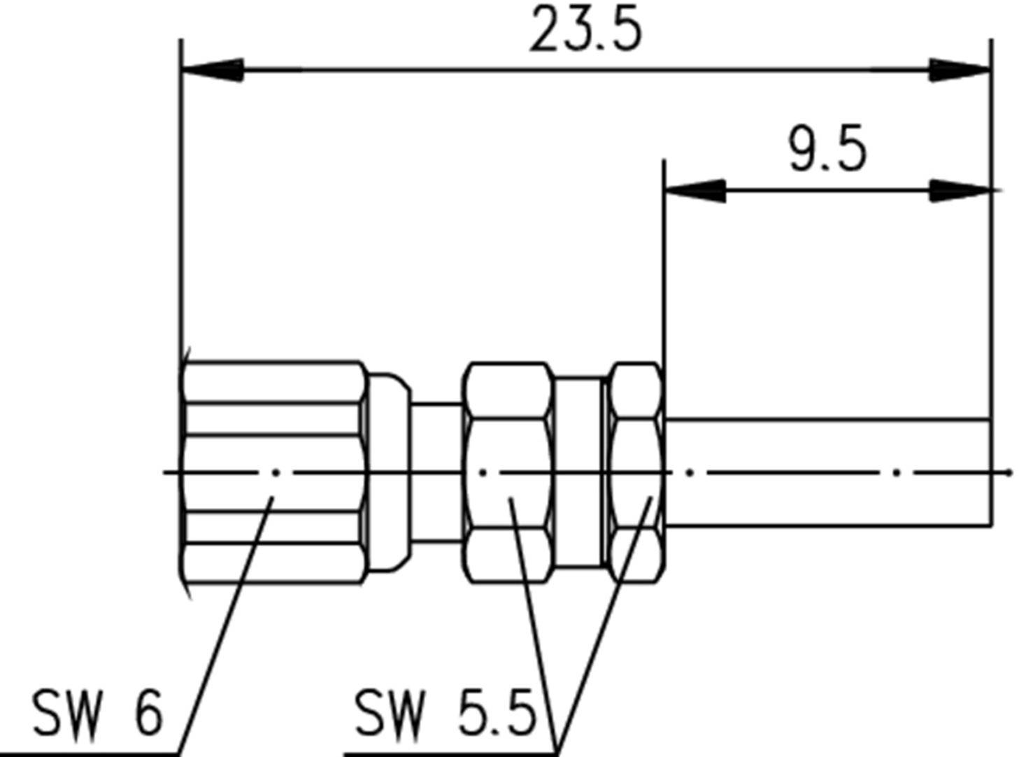 Telegärtner 100024905 100024905 SMC-Steckverbinder Buchse, gerade 50Ω 1St.