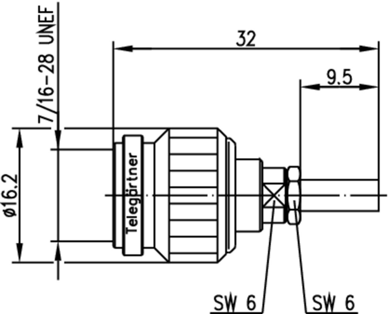 Telegärtner 100023736 100023736 TNC-Steckverbinder Stecker, gerade 50Ω 1St.