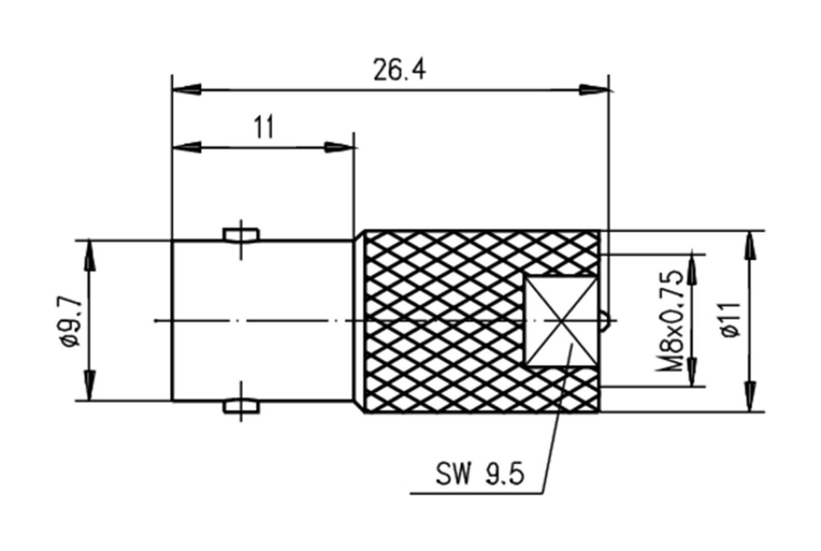 Telegärtner 100023689 100023689 Koax-Adapter BNC-Buchse - FME-Stecker 1St.
