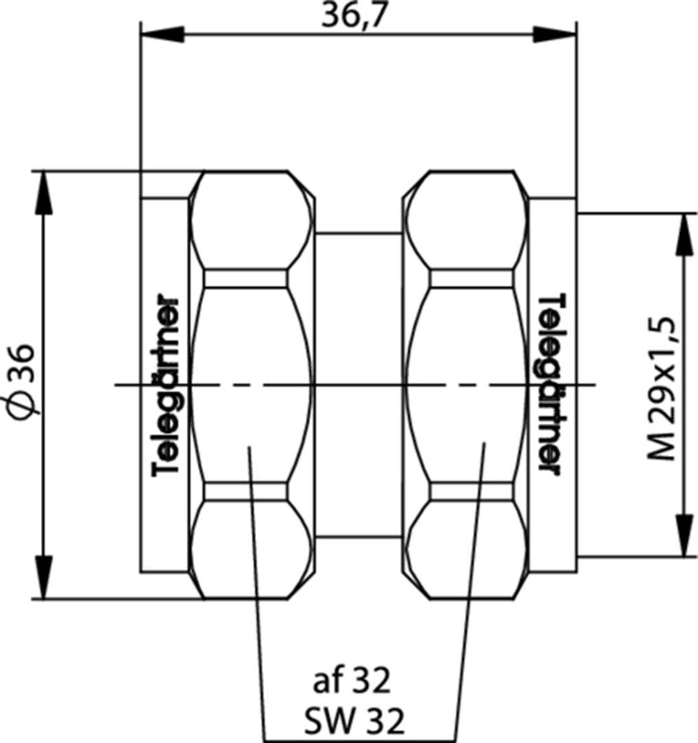 Telegärtner 100024553 100024553 HF-Adapter 7-16-DIN-Stecker - 7-16-DIN-Stecker 1St.
