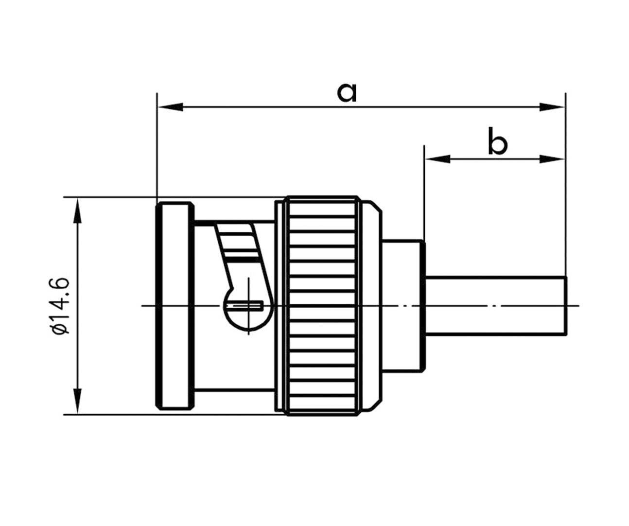Telegärtner 100023475 100023475 HDTV-BNC-Steckverbinder Stecker, gerade 75Ω 1St.