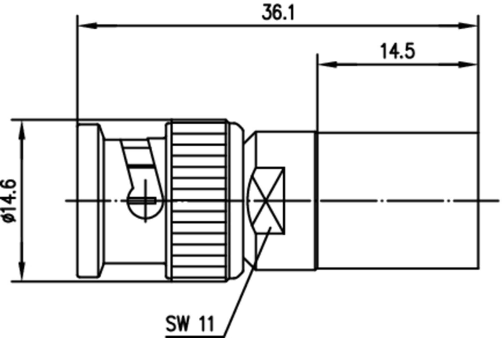Telegärtner 100023323 100023323 BNC-Steckverbinder Stecker, gerade 75Ω 1St.