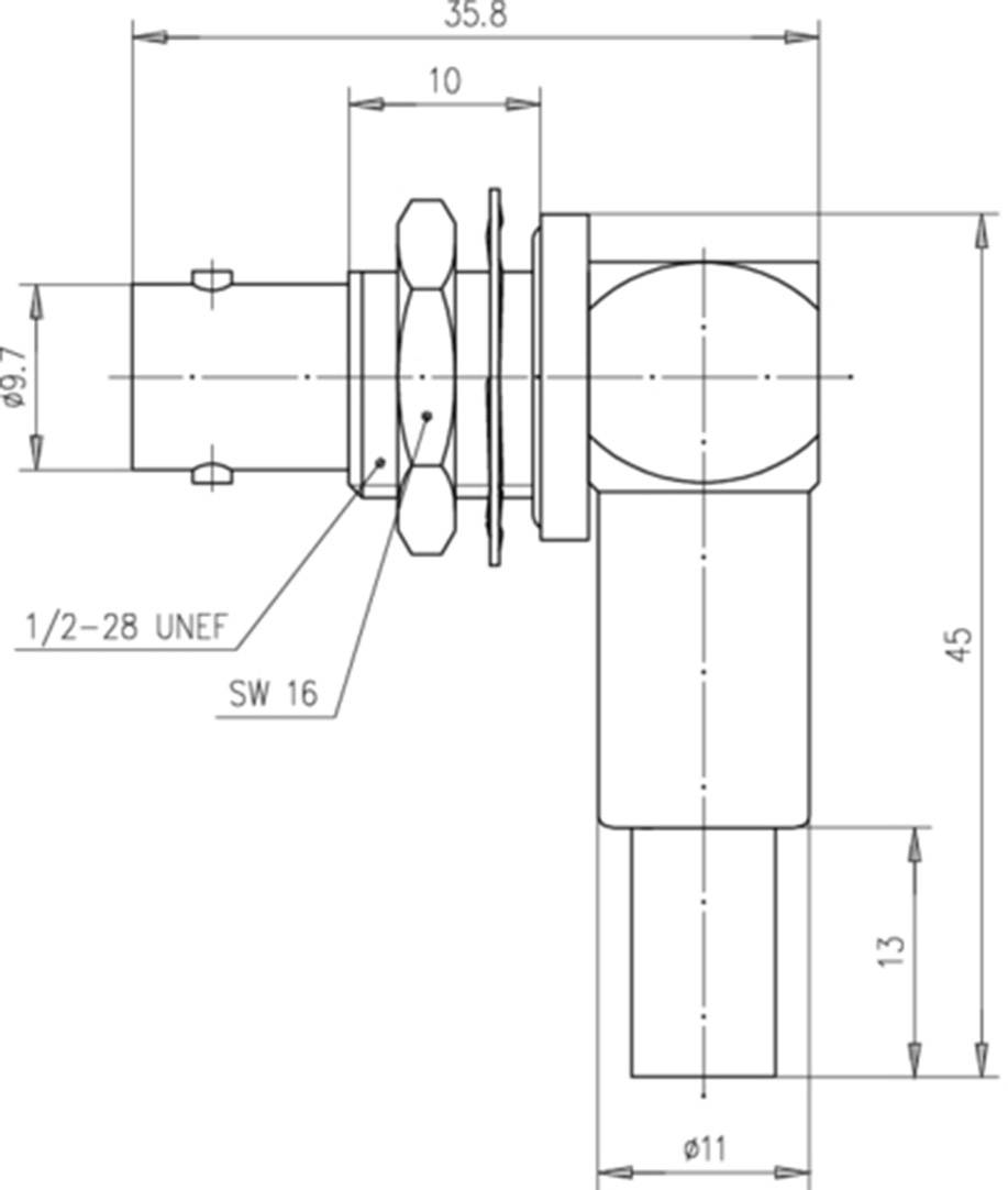 Telegärtner 100023566 100023566 BNC-Steckverbinder Buchse, Einbau horizontal 75 Ω 1 St.