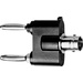 Telegärtner J01008A0620 Messadapter BNC-Buchse - Lamellenstecker 4 mm, Lamellenstecker 4mm Schwarz, Silber