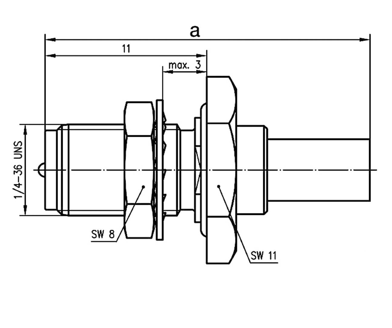 Telegärtner 100024759 100024759 SMA-Reverse-Steckverbinder Buchse, Einbau 50Ω 1St.