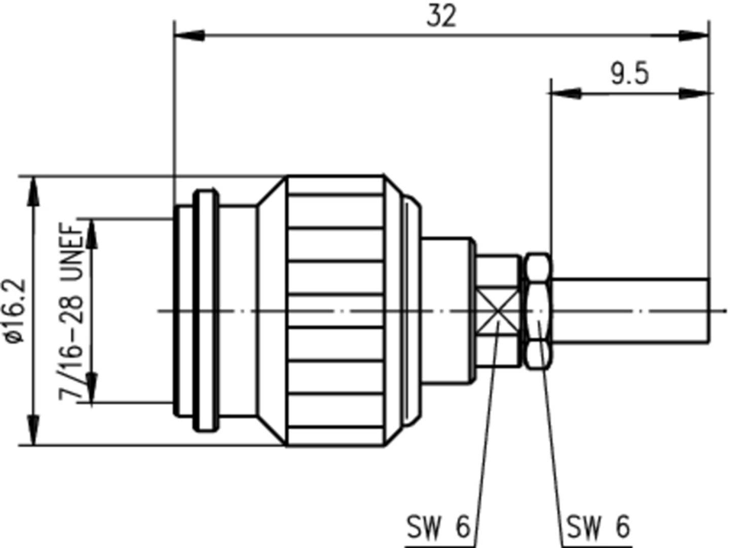 Telegärtner J01010B0027 J01010B0027 TNC-Steckverbinder Stecker, gerade 50 Ω 1 St.