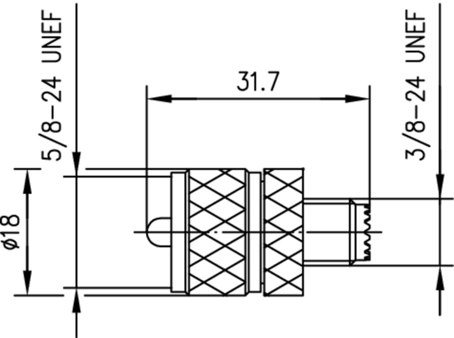 Telegärtner 100024354 100024354 Koax-Adapter UHF-Stecker - Mini-UHF-Buchse 1St.