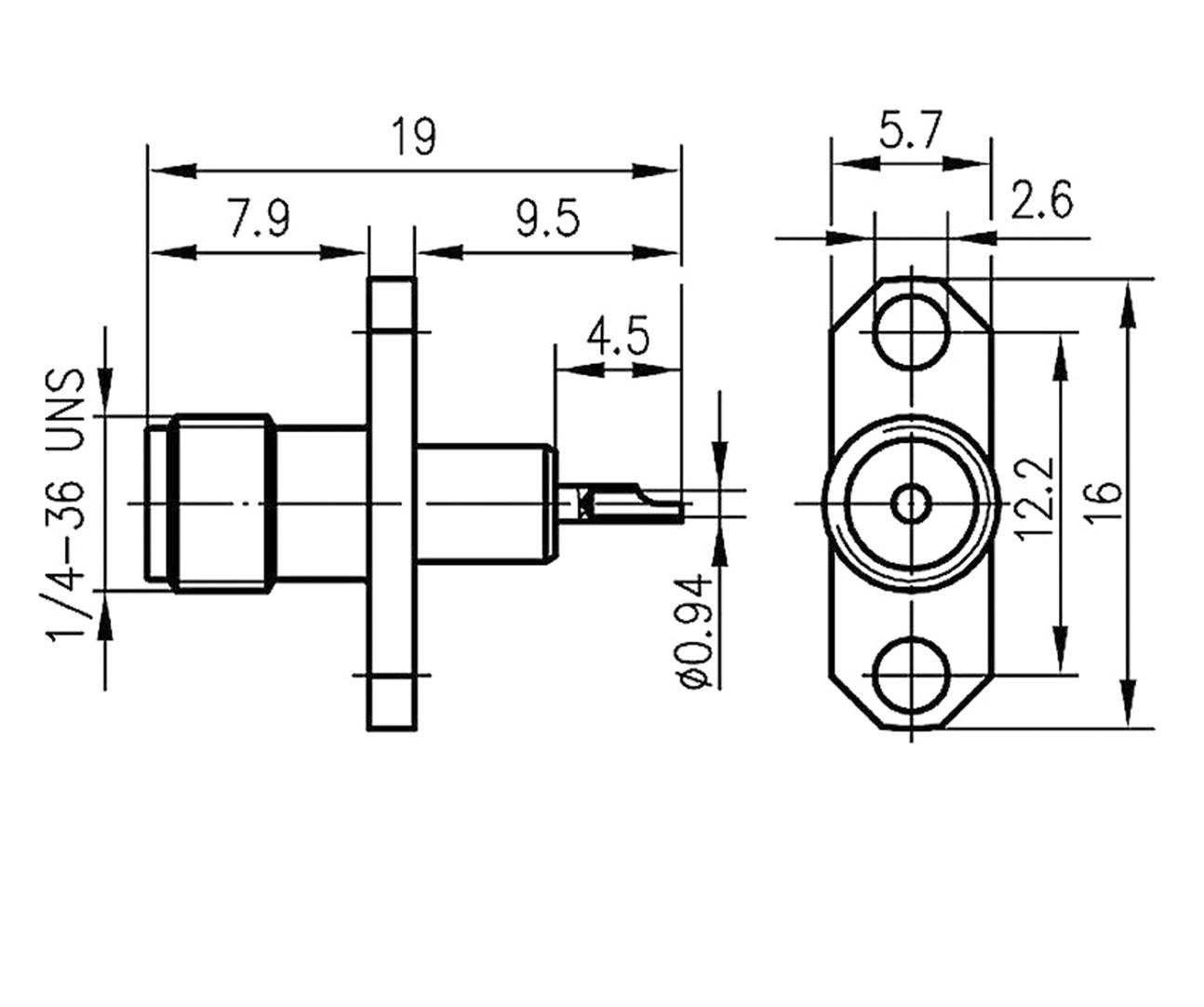 Telegärtner 100024678 100024678 SMA-Steckverbinder Flanschbuchse 50Ω 1St.