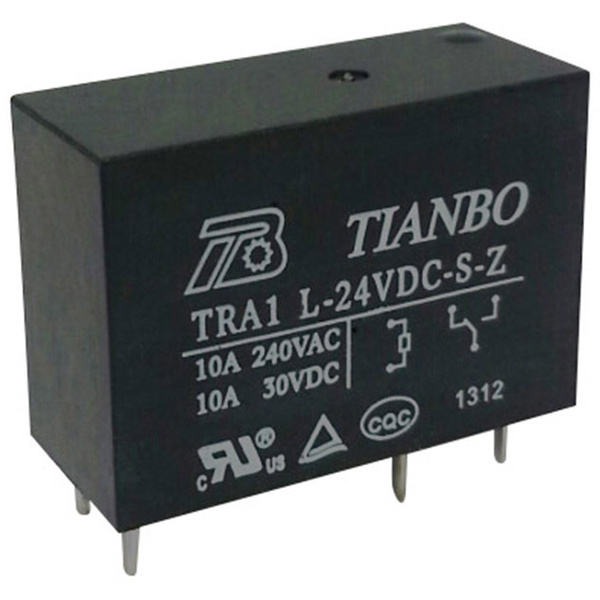 Tianbo Electronics TRA1 L-24VDC-S-Z Printrelais 24 V/DC 12A 1 Wechsler