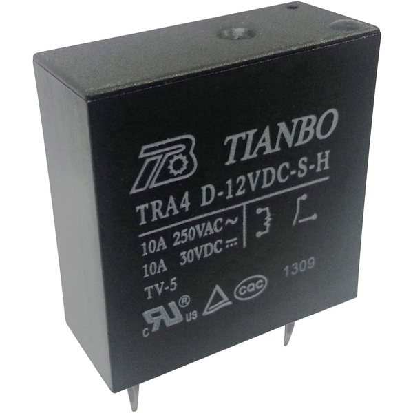 Tianbo Electronics TRA4 D-12VDC-S-H Printrelais 12 V/DC 10A 1 Schließer