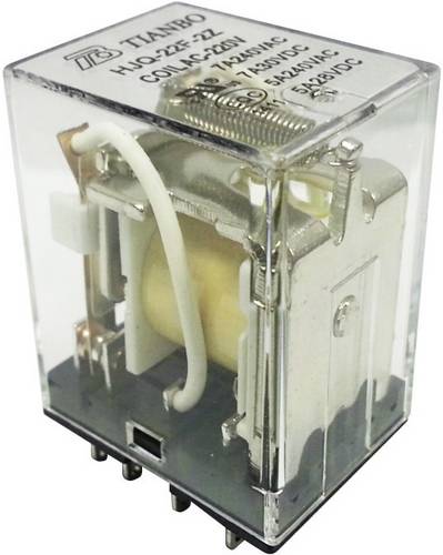 Tianbo Electronics HJQ-22F-2Z -220/240VAC Steckrelais 230 V/AC 7 A 2 Wechsler 1 St.