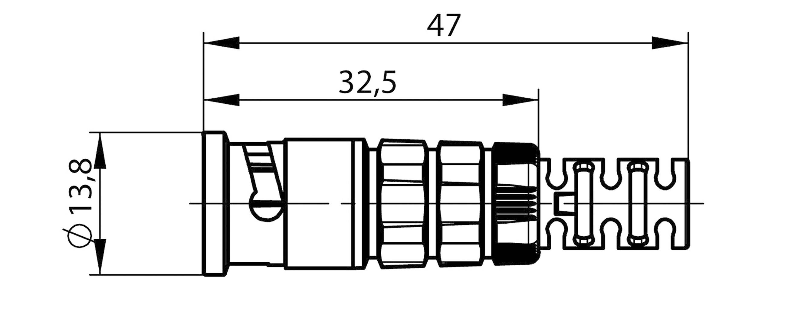 Telegärtner 100023486 100023486 HDTV-BNC-Steckverbinder Stecker, gerade 75Ω 1St.