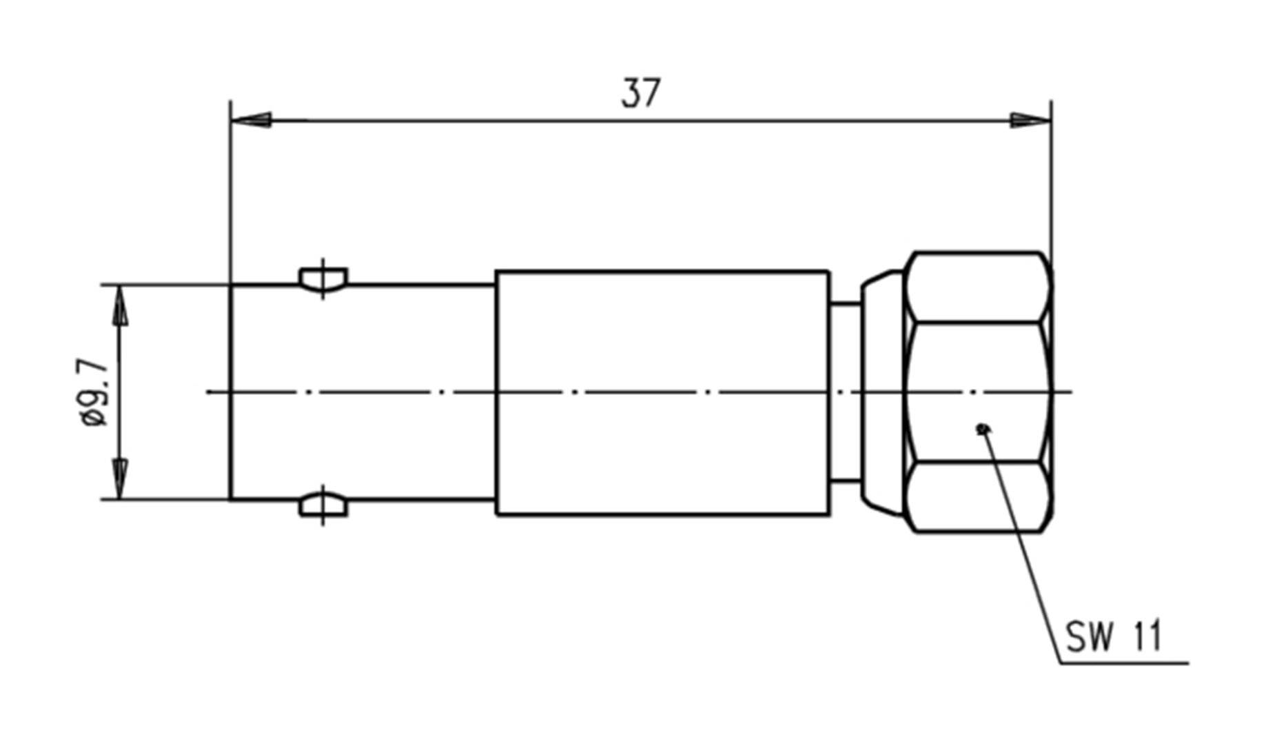 Telegärtner 100023644 100023644 Koax-Adapter BNC-Buchse - F-Stecker 1St.